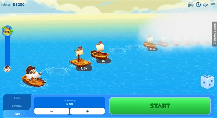 Chicken Pirate Route leikjaskjár